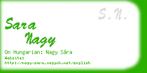 sara nagy business card
